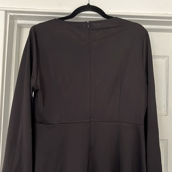 Allegra K Womens L Dress Black Contrast Button Decor Long Sleeve Work Office NWT - Picture 9 of 12